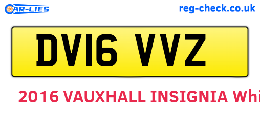 DV16VVZ are the vehicle registration plates.