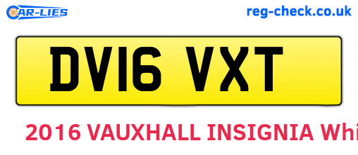 DV16VXT are the vehicle registration plates.