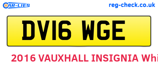 DV16WGE are the vehicle registration plates.