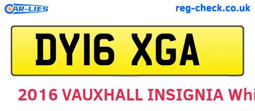 DY16XGA are the vehicle registration plates.
