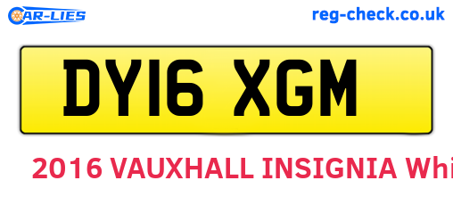 DY16XGM are the vehicle registration plates.