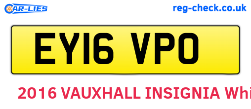 EY16VPO are the vehicle registration plates.