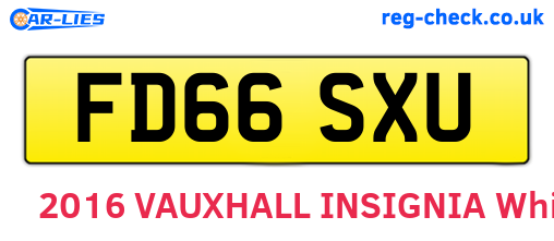 FD66SXU are the vehicle registration plates.