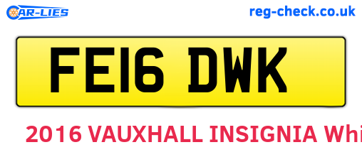 FE16DWK are the vehicle registration plates.