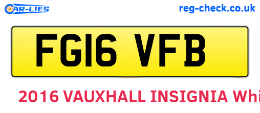 FG16VFB are the vehicle registration plates.