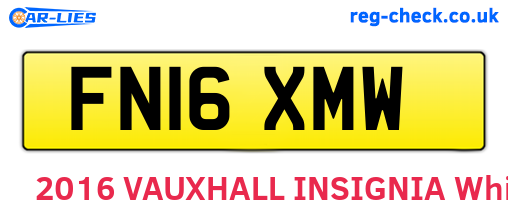 FN16XMW are the vehicle registration plates.