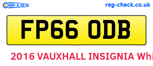 FP66ODB are the vehicle registration plates.
