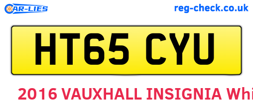 HT65CYU are the vehicle registration plates.