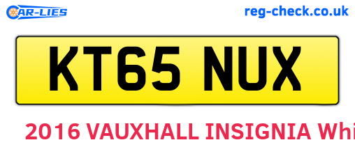 KT65NUX are the vehicle registration plates.