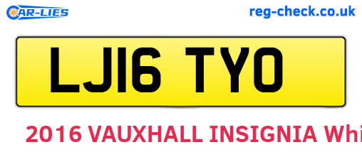 LJ16TYO are the vehicle registration plates.