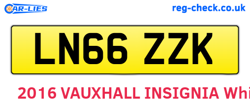 LN66ZZK are the vehicle registration plates.