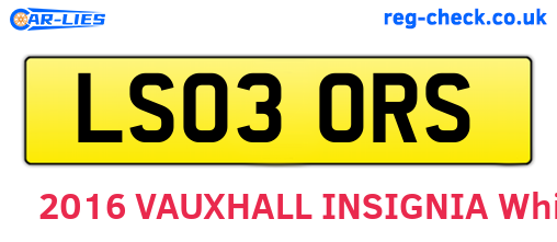 LS03ORS are the vehicle registration plates.