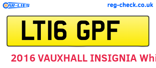 LT16GPF are the vehicle registration plates.
