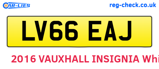 LV66EAJ are the vehicle registration plates.