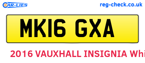 MK16GXA are the vehicle registration plates.
