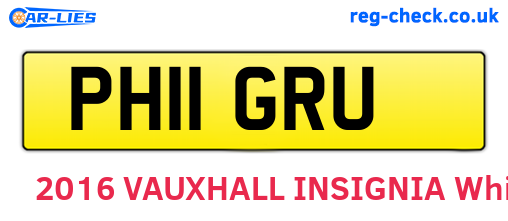 PH11GRU are the vehicle registration plates.