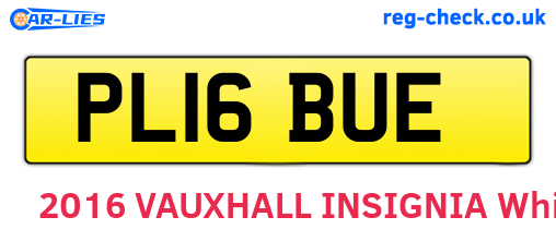 PL16BUE are the vehicle registration plates.