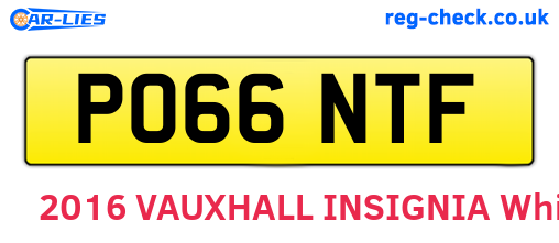 PO66NTF are the vehicle registration plates.