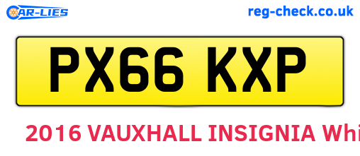 PX66KXP are the vehicle registration plates.