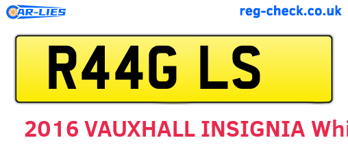 R44GLS are the vehicle registration plates.