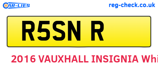 R5SNR are the vehicle registration plates.