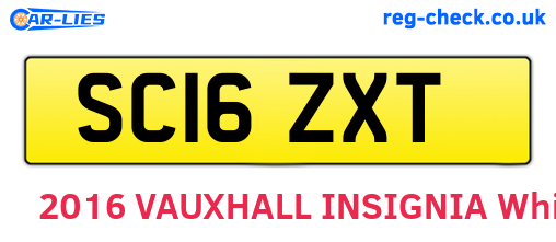 SC16ZXT are the vehicle registration plates.