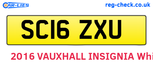 SC16ZXU are the vehicle registration plates.