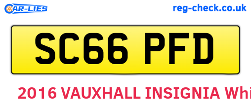 SC66PFD are the vehicle registration plates.