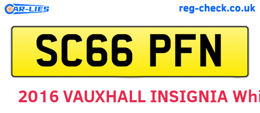 SC66PFN are the vehicle registration plates.
