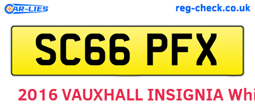 SC66PFX are the vehicle registration plates.