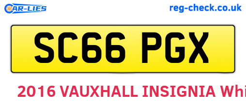 SC66PGX are the vehicle registration plates.