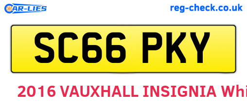 SC66PKY are the vehicle registration plates.