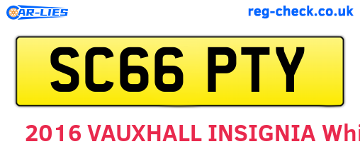 SC66PTY are the vehicle registration plates.