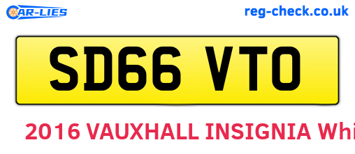 SD66VTO are the vehicle registration plates.