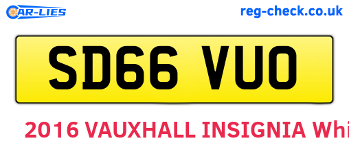 SD66VUO are the vehicle registration plates.