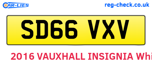 SD66VXV are the vehicle registration plates.