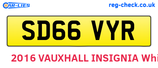 SD66VYR are the vehicle registration plates.