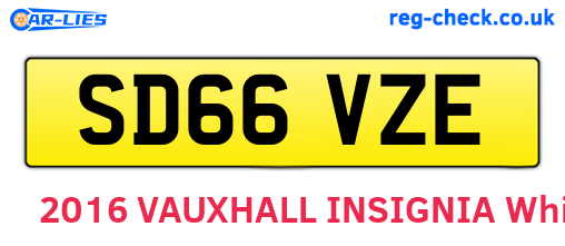 SD66VZE are the vehicle registration plates.