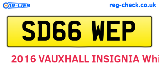 SD66WEP are the vehicle registration plates.