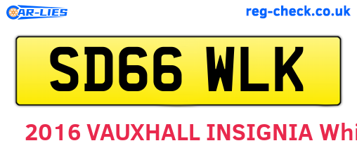 SD66WLK are the vehicle registration plates.