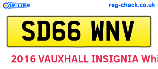 SD66WNV are the vehicle registration plates.