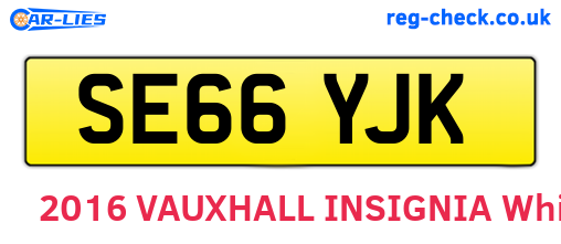 SE66YJK are the vehicle registration plates.