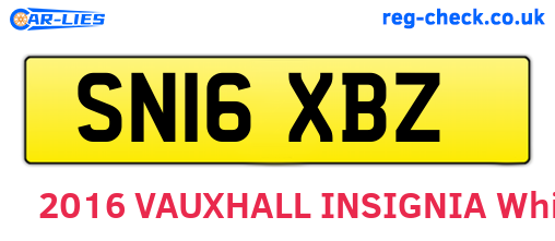 SN16XBZ are the vehicle registration plates.