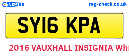 SY16KPA are the vehicle registration plates.