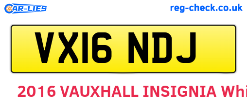 VX16NDJ are the vehicle registration plates.