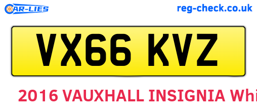 VX66KVZ are the vehicle registration plates.