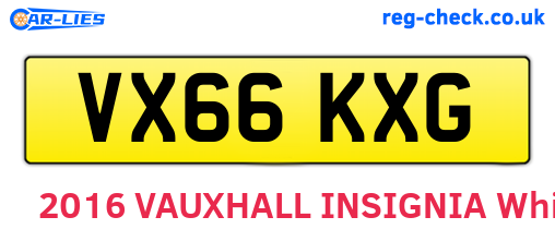 VX66KXG are the vehicle registration plates.