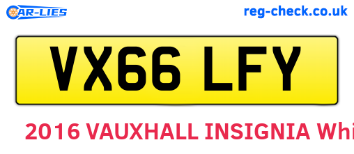 VX66LFY are the vehicle registration plates.