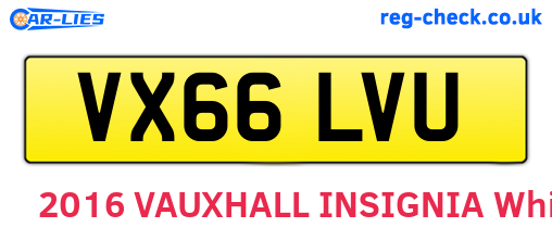 VX66LVU are the vehicle registration plates.