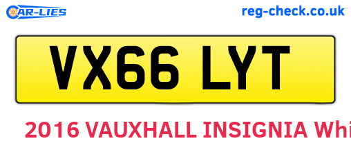 VX66LYT are the vehicle registration plates.
